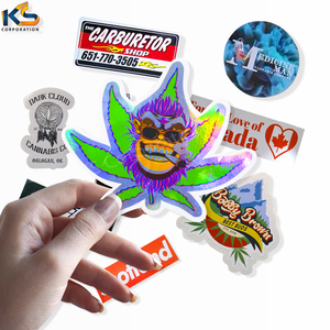 Pegatina de vinilo de holograma personalizada a prueba de agua, logotipo holográfico, impresiones en efecto arcoíris, tamaño decorativo y forma personalizable - Product Image 3