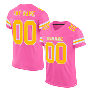 Camiseta de fútbol Rosa personalizada de primera calidad para hombre, uniforme transpirable de alta calidad con diseño impreso de características de talla grande - Product Image 6
