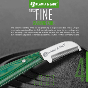 Cuchillos Pelacables de acero inoxidable y madera ecológicos para peines de Terriers para el cuidado de mascotas - Product Image 6