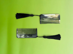 Peine de Cuerno de Búfalo Natural Ecológico de Primera Calidad, Hecho a Mano, Forma Personalizable, Uso en Salón para Cabello Rizado por Saniya Handicraft - Product Image 2