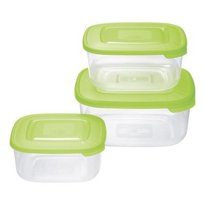 Set <span class=keywords><strong>contenitori</strong></span> alimentari 3 pz (950 ml, 1,5 e 2,5 lt) FAMILY FOOD Verde 904063781A - Product Image 1