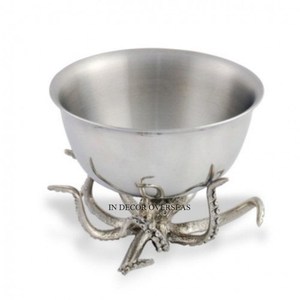 Look accrocheur argent brillant poli Top qualité métal pieuvre concepteur vin et seau à glace baignoires à boissons à prix impressionnant - Product Image 2