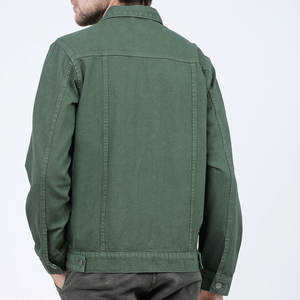 Meilleures ventes en ligne Veste en jean pour homme Veste en jean teinte simple Confortable et respirante Vestes en jean pour homme - Product Image 2