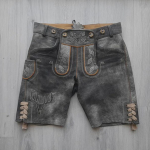 Lederhosen de haute qualité pour hommes allemand Oktoberfest bavarois traditionnel en cuir suédé Shorts tenues personnalisées en gros - Product Image 2