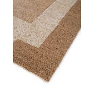 พรมปูพื้นลายเรียบสีเบจและสีน้ำตาล ทำจากปอกระเจาและป่าน รุ่น PKJT-37 สำหรับใช้ในบ้าน ลายแบบนามธรรม - Product Image 2