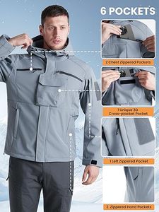 2026 Men's 100% Cotton Winter Softshell Jacket Custom Outdoor Skiing Pullover Hoodie Waterproof with Windproof Thermal Features - Product Image 6