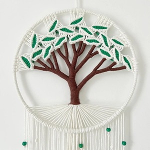 Tapiz de Macramé con Diseño de Árbol Redondo Premium para Decoración de Interiores Chic, Paredes del Hogar, Dormitorio, Sala de Estar, Regalos de la India - Product Image 2