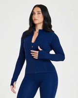 Nueva Chaqueta de Yoga para Mujer, Talla Grande, Ajustada, Manga Larga, Secado Rápido, con Cierre, Spandex/Nailon, Conjunto de 3 Piezas