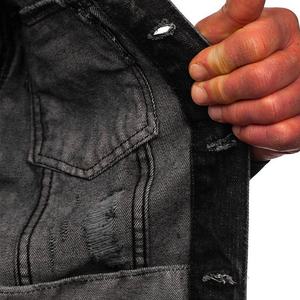 Chaqueta vaquera elástica larga transpirable para hombre, chaqueta vaquera para hombre, chaqueta vaquera lisa de invierno azul de algodón para hombre de talla grande - Product Image 6