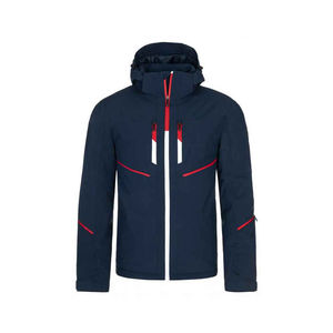 Chaqueta de lona ecológica antiencogimiento para hombre con cuello alto y logotipo frontal, transpirable, cortavientos, para invierno. - Product Image 1