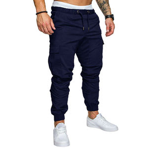 Pantalones de correr personalizados para hombre, pantalones de fitness tejidos sueltos de secado rápido, pantalones de chándal informales elásticos con cremallera - Product Image 5