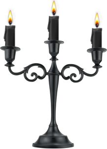 Porte-bougie en fer de luxe imperméable, élégant accent pour la maison et les événements, pour la décoration de table et de sol de Pâques et de Noël - Product Image 2