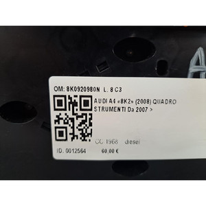 AUDI A4 Avant (8K5) 8K0920980N (08>15) โครงสร้างเครื่องบันทึกความเร็ว - Product Image 6