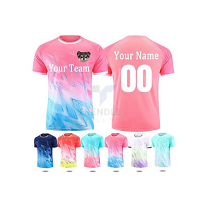 Camiseta de Fútbol Personalizada, Uniforme Deportivo con Nombre de Equipo, Número y Logotipo, para Hombre y Mujer, Entrenamiento, 100% Poliéster, Anti-UV, Secado Rápido - Product Image 1