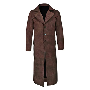 2025 Luxury Genuine Leather <b>Long</b> Coats <b>Men</b> Handmade Black Winter Outerwear Slim Fit Classic Trench <b>Jacket</b> Eco-Friendly Thick - Product Image 5