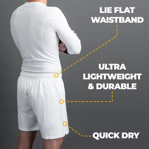 Pantalones cortos de boxeo de primera calidad para hombre con bordado personalizado y logotipo personal de tela satinada y Cintura elástica ancha - Product Image 3