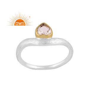 ล่าสุดได้รับความนิยมเงินสเตอร์ลิงธรรมชาติคริสตัลควอตซ์พลอยคลื่นออกแบบแหวนผู้ผลิตเครื่องประดับที่กำหนดเอง - Product Image 1