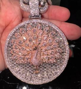 Pendentif Iced Out pour homme, pendentif Moissanite VVS en argent 925, breloque Hip Hop personnalisée, diamant VVS, cadeau pour lui, testeur de passes - Product Image 2