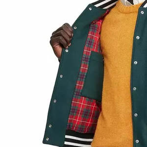 2025 meilleure qualité sur mesure High Street Style hommes laine Varsity Baseball veste hiver saison col montant du Pakistan - Product Image 6