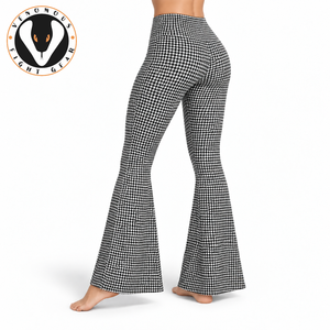 Legging évasé de haute qualité avec tissu extensible, ourlet évasé et coupe confortable pour l'entraînement physique et la mode décontractée - Product Image 5
