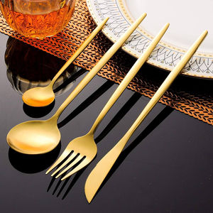 Juego de cubiertos chapados en cobre de acero inoxidable, cubiertos de metal de lujo, utensilios de metal ecológicos, juego de cubiertos portátil de HHO - Product Image 4