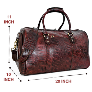 Bolsa de lona de fin de semana con acabado vintage de alta calidad, cuero genuino suave con cremallera duradera para todos los viajes - Product Image 4