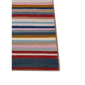 Indusbar Blue Flat Weaves Wool <b>Rugs</b> Handmade Striped Abstract Rectangle Jute <b>Rugs</b> for Home for Hallway Room <b>Bedside</b>-Model - Product Image 4
