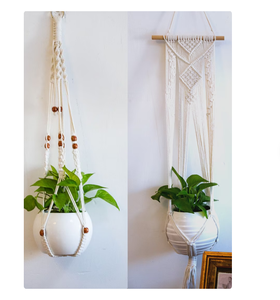 Simple Minimalist <b>Boho</b> Decor for Indoor Outdoor - Handmade Customized Macrame Plant Hanger for <b>Wall</b> and Window Decoration - Product Image 3