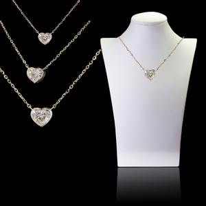 1,04 Ct forma de corazón laboratorio cultivado diamante colgante collar 14K oro amarillo joyería ligera Premium elegante para mujeres - Product Image 1