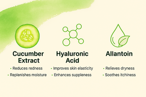 Offre spéciale Soin de la peau blanchissant certifié Halal Masque facial au concombre à l'acide hyaluronique allantoïne - Product Image 3