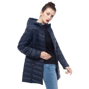 เสื้อแจ็กเก็ตขนเป็ดไนลอนสีทองเสื้อผ้าฤดูหนาวของผู้หญิง - Product Image 4