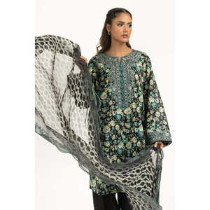 Traje Casual de 3 Piezas para Mujer, Estampado, en Color Negro, para Verano - Product Image 3