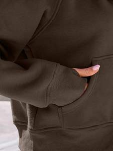 Sudaderas con cremallera de alta calidad para mujer 2025, venta al por mayor, sudaderas con cremallera completa de algodón ajustadas OEM personalizadas, sudaderas con capucha elegantes - Product Image 5