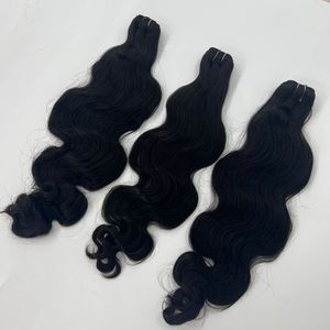 Trama de pelo de onda profunda suelta de Color Natural de calidad de lujo sin derramamiento sin extensión de Tipo de Piel enredada - Product Image 3