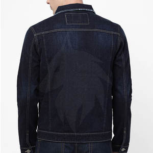Vente en gros de logo personnalisé veste en jean d'hiver de style de rue pour hommes respirant 100% toile de coton pour l'extérieur - Product Image 3