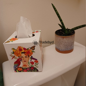 ที่ใส่กระดาษทิชชูไม้เคลือบลายพิมพ์ งานแฮนด์เมด หรูหรา เป็นมิตรกับสิ่งแวดล้อม สำหรับบ้านและโรงแรม - Product Image 3