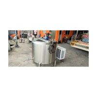 Tanque de Almacenamiento de Leche Vertical/Horizontal de Acero Inoxidable, Enfriador con Motor, Capacidad de 250L, Bajo Ruido, 220-240V/380-420V, Sri Brother