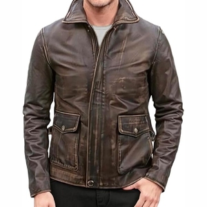 Nouveau 2025 quantité minimale de commande bas Exigeable qualité unique Blouson bombardier en peau de mouton personnalisé Veste en cuir de haute qualité - Product Image 4