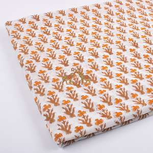 High Quality Summer Cotton Dress Fabric Lightweight Hand Block Printed Indian Strips <b>Beautiful</b> Latest Collection for Bags - Product Image 4