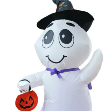 ベトナムのODM OEMメーカーかわいいショートホワイトゴーストハロウィーン広告インフレータブルハロウィーンインフレータブルヤード装飾