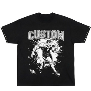 Glory Custom Black T Shirt With <b>White</b> Graphic Print New Trendy Style Short Sleeves T Shirt For Unisex Street Wear Look - Product Image 1