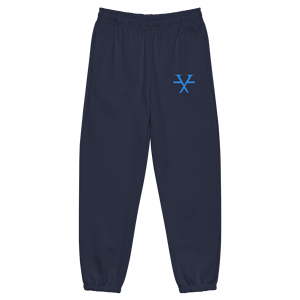 T6X Pantalon de survêtement lourd avec logo bleu clair 3D brodé sérigraphié Enzyme anti-rétrécissement améliorée lavé" - Product Image 5