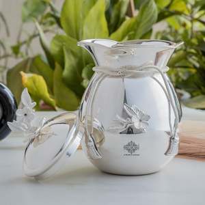 Handi Plateado en Plata con Diseño Floral Decorativo para Bodas - Product Image 2