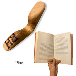 Porte-livre en bois massif poli de qualité supérieure, ouvre-page ergonomique pour une expérience de lecture facile à une main - Product Image 5