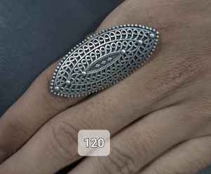 Bague en argent ethnique allemande Bijoux pour femmes Pièce de déclaration parfaite pour mariage Tenues festives et décontractées - Product Image 6