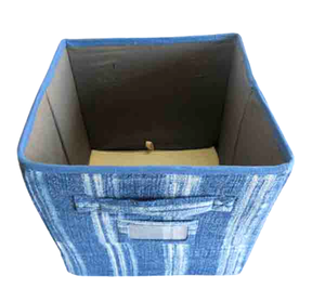 2025 High Quality Block Printed Cotton Fabric Stylish Folding Green Canvas Shopping Bags for Offices Homes Nice <b>Dustbin</b> for - Product Image 4