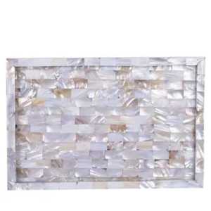 Plateau de service en résine incrustée, vaisselle de cuisine moderne de luxe pour les cadeaux de l'Aïd et du Ramadan, 10x12 pouces, facile à nettoyer - Product Image 4