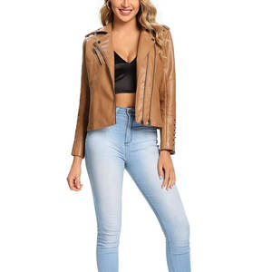 Bajo MOQ personalizado OEM diseño mujer chaqueta de cuero largo transpirable algodón relleno para la venta precio razonable secado rápido - Product Image 3