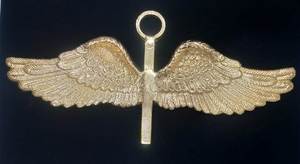 ของตกแต่งแขวนปีกสีทองสไตล์โบราณกล่องกำมะหยี่ทาสีธีมความรักสำหรับห้องนั่งเล่นห้องน้ำสำนักงานงานฝีมือโลหะ - Product Image 5