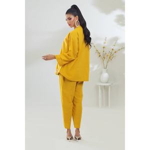 Conjunto Coordinado Bordado de Poliviscosa IPST-44172, Tela Crepé, Blusa de Manga Tres Cuartos - Product Image 5